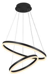 Brilagi - Lampadario LED dimmerabile a cavo CIRCLE LED/70W/230V 3000-6500K nero + telecomando
