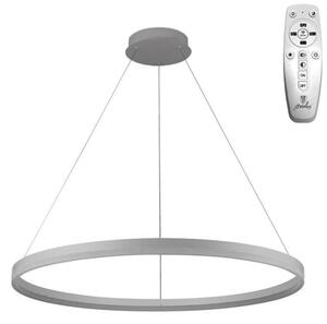 Brilagi -LED Lampadario dimmerabile sospeso a cavo CIRCLE LED/55W/230V 3000-6500K argento + telecomando
