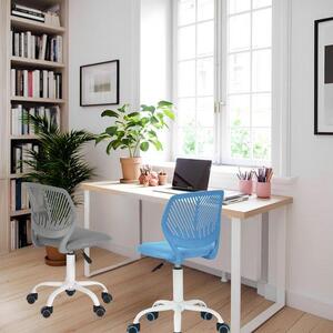 Ibenzoa® Sedia da ufficio ergonomica regolabile, grigia, con schienale traspirante