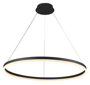 Brilagi - Lampadario LED dimmerabile a sospensione con cavo CIRCLE LED/55W/230V 3000-6500K nero + telecomando