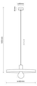 Lampadario a sospensione con filo SILA 1xE27/15W/230V diametro 40 cm color mattone/verde