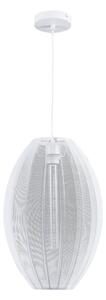 Lampadario a sospensione con filo KAREI 1xE27/20W/230V diametro 30 cm bianco