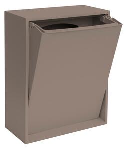Cestino per la spazzatura marrone chiaro in plastica riciclata per raccolta differenziata/da parete Recycling Box – ReCollector