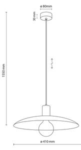 Lampadario a sospensione con filo ASTRA 1xE27/15W/230V diametro 41 cm nero