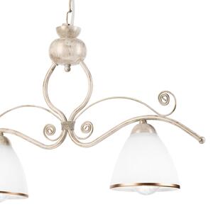 Lampadario a sospensione con catena RETRO 2xE27/60W/230V oro/patina