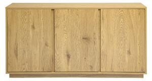 Credenza scandinava finitura legno chiaro rovere 3 ante L140 cm MILLOR