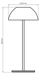 Lampada da tavolo LED dimmerabile TANZANIA LED/1,8W/5V USB 1800 mAh IP44 bianco