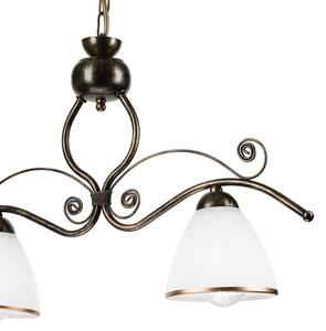 Lampadario a sospensione con catena RETRO 2xE27/60W/230V bronzo/patina