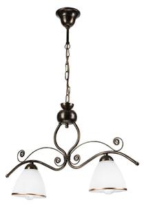 Lampadario a sospensione con catena RETRO 2xE27/60W/230V bronzo/patina