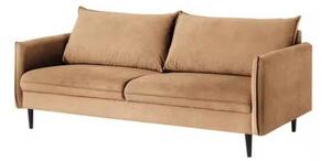 Divano marrone con rivestimento in velluto 203 cm Juli – Ropez