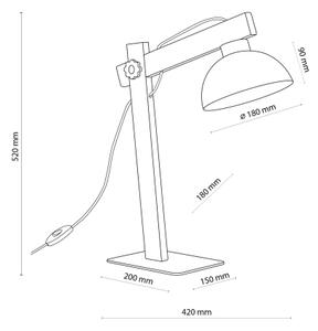 Lampada da tavolo OSLO 1xE27/15W/230V pino/bianco