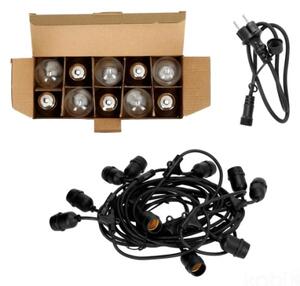 Catena decorativa da esterno LED BAJA ST64 10xE27/1W/230V 10,9m IP44 bianco caldo