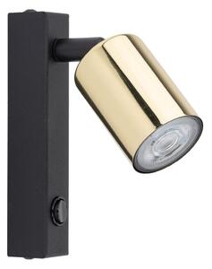Faretto da parete TOP 1xGU10/10W/230V nero/oro