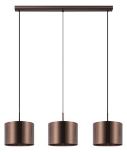 Eglo 39357 - Lampadario a sospensione con filo SAGANTO 1 3xE27/60W/230V rame