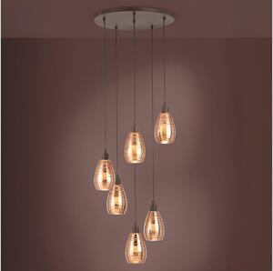 Eglo 39508 - Lampadario a sospensione con filo SIRACUSA 6xE27/60W/230V