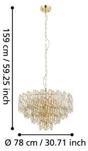 Eglo 39614 - Lampadario su catena CALMEILLES 10xE14/25W/230V d. 78 cm