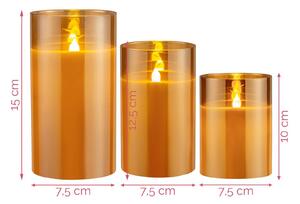 Pauleen Classy Golden Candle LED candela set 3x