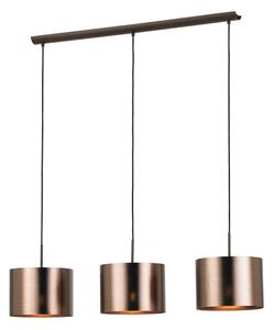 Eglo 39357 - Lampadario a sospensione con filo SAGANTO 1 3xE27/60W/230V rame