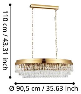 Eglo 39462 - Lampadario a sospensione con catena VALPARAISO 10xE14/40W/230V oro