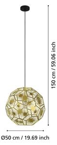 Eglo 39756 - Lampadario su filo SKOURA 1xE27/60W/230V d. 50 cm