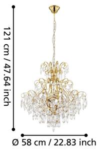 Eglo 39605 - Lampadario su catena FENOULLET 5xE14/25W/230V dorato