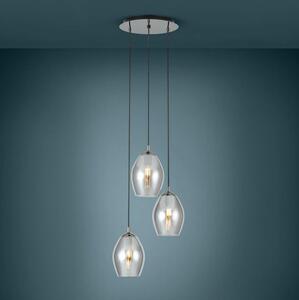 Eglo 39565 - Lampadario a sospensione con filo ESTANYS 3xE27/60W/230V fumé