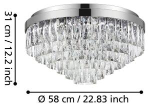 Eglo 39491 - Plafoniera VALPARAISO 11xE14/40W/230V cromo luminoso