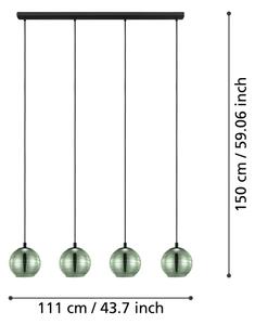 Eglo 39686 - Lampadario su filo LEMORIETA 4xE27/40W/230V