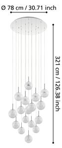 Eglo 39547 - Lampadario su filo LED dimmerabile MONTEFIO 17xLED/5W/230V