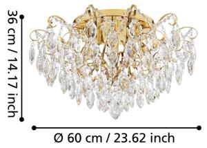 Eglo 39602 - Lampadario a plafone FENOULLET 6xE14/25W/230V dorato