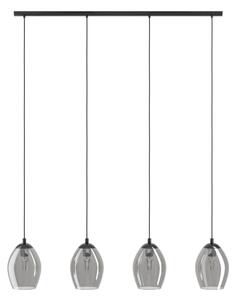 Eglo 39566 - Lampadario a sospensione con filo ESTANYS 4xE27/60W/230V fumé