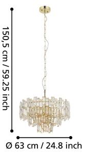 Eglo 39613 - Lampadario LED su catena CALMEILLES 10xE14/25W/230V d. 63 cm