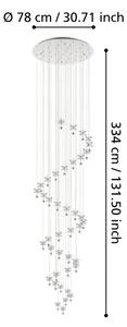Eglo 39545 - Lampadario LED di cristallo dimmerabile su una corda PIANOPOLI 40xLED/1,8W/230