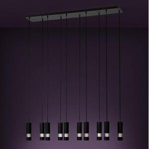 Eglo 39707 - Lampadario LED a sospensione con filo BERNABETA 10xGU10/4,6W/230V nero