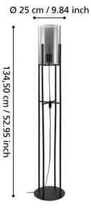 Eglo 43142 - Lampada da terra GLASTONBURY 1xE27/60W/230V