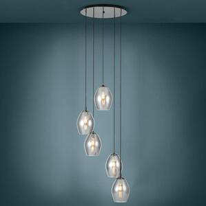 Eglo 39567 - Lampadario a sospensione con filo ESTANYS 5xE27/60W/230V fumé