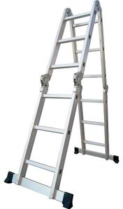 FIELDMANN FZZ 4107 Scala multifunzionale, scala 360 cm, scala 174 cm, trabattello 98 cm, portata: max 150 kg
