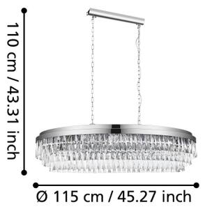 Eglo 39495 - Lampadario su catena VALPARAISO 13xE14/40W/230V cromo luminoso