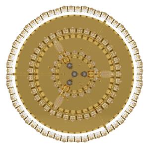 Eglo 39611 - Plafoniera CALMEILLES 10xE14/25W/230V d. 63 cm