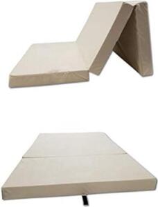 Letto pieghevole per ospiti - Letto pieghevole per ospiti - Materasso pieghevole per ospiti - Beige - 120x200x10cm