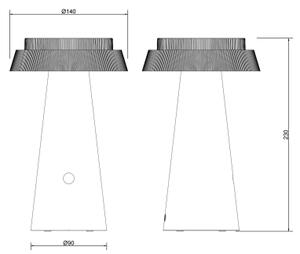 Globo 36624W - Lampada solare touch LED dimmerabile LED/4W/3,7W IP54 bianco