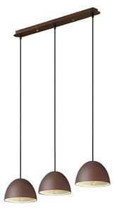 Ideal Lux - Lampadario a sospensione con filo FOLK 3xE27/60W/230V marrone
