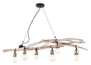 Ideal Lux - Lampadario a sospensione con filo DRIFTWOOD 6xE27/60W/230V guava