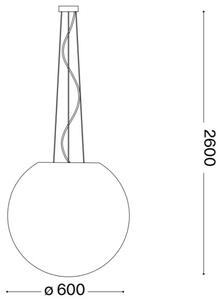 Ideal Lux - Lampadario a sospensione con filo CARTA 1xE27/60W/230V diametro 60 cm bianco