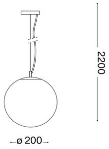 Ideal Lux - Lampadario a sospensione con filo MAPA 1xE27/42W/230V diametro 20 cm grigio/fumé