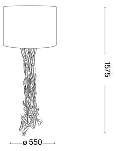 Ideal Lux - Lampada con piedistallo DRIFTWOOD 1xE27/60W/230V guava