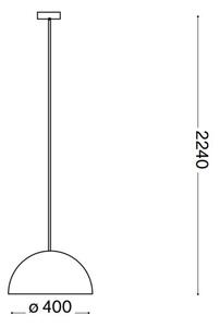 Ideal Lux - Lampadario a sospensione con filo FOLK 1xE27/60W/230V diametro 40 cm marrone