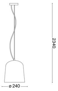 Ideal Lux - Lampadario a sospensione con filo BISTRO 1xE27/60W/230V diametro 24 cm fumé