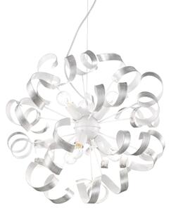 Ideal Lux - Lampadario a sospensione con filo VORTEX 6xE14/40W/230V diametro 53 cm argento/patina