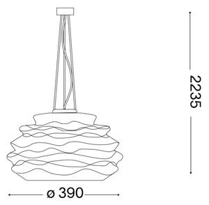 Ideal Lux - Lampadario a sospensione con filo KARMA 1xE27/60W/230V diametro 39 cm bianco